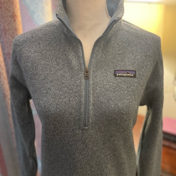 patagonia blue Better Sweater Quarter-Zip Fleece Pullover Women's size small - Picture 4 of 7